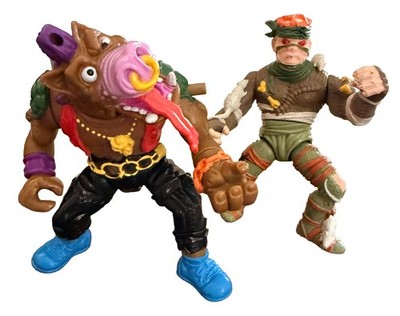 TMNT Hothead Rat King Lot Loose Spinning Action Figures Playmates 1990s