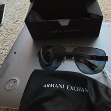 Armani Exchange AX2012S 606381 62 Men's Aviator Polarized Matte Black Sunglasses