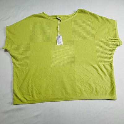 Vila Milano Sweater Womens XL Green Dolman Sleeve Knit W532