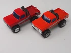 Lot of 2 Matchbox Mini Pick-Up 1981 Lesney England Red & Orange