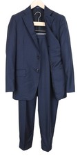 SUITSUPPLY Lazio Men Suit U36R Formal Slim Navy Blue Pure Wool 110's 2 Piece