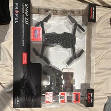Propel Snap 2.0 Compact Folding Quadcopter Drone with HD Camera, Black