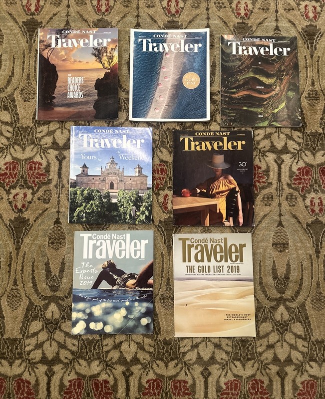Lot Of 7 Conde Nast Traveler Magazine Back Issues 2017 -2019 Great Condition 🔥