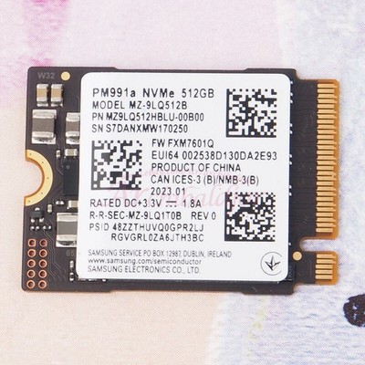 OEM Samsung 512GB SSD PM991NVMeソリッド 30mm Amazon.com: New OEM PM991a 512GB M.2 2230 30mm NVMe PCIe SSD Gen3