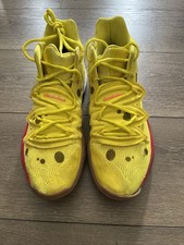 Nike Kyrie 5 SpongeBob SquarePants Yellow Basketball Shoes Lace Up Rubber 2019