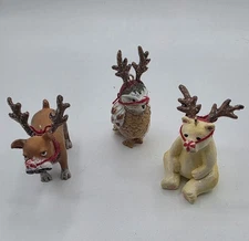 Krinkles Patience Brewster Reindeer, Dog And A Bear Christmas Ornaments 3