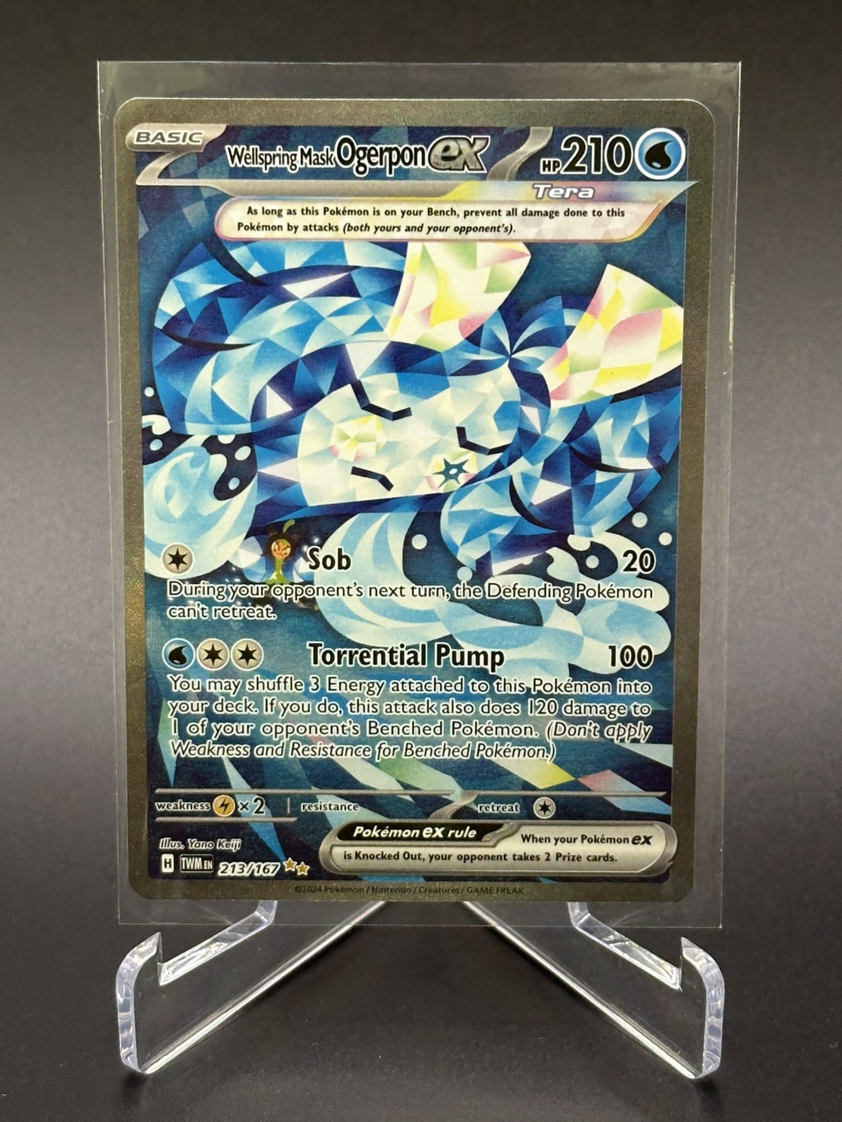 Wellspring Mask Ogerpon ex 213/167 Sv06: Twilight Masquerade Holo NM