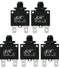 MR Push Button Circuit Breaker 6A 125/250VAC 32VDC Pack of 5