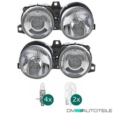 Scheinwerfer SET passt für BMW 3er (E30) Facelift ab Baujahr 1987-1994 + Birnen