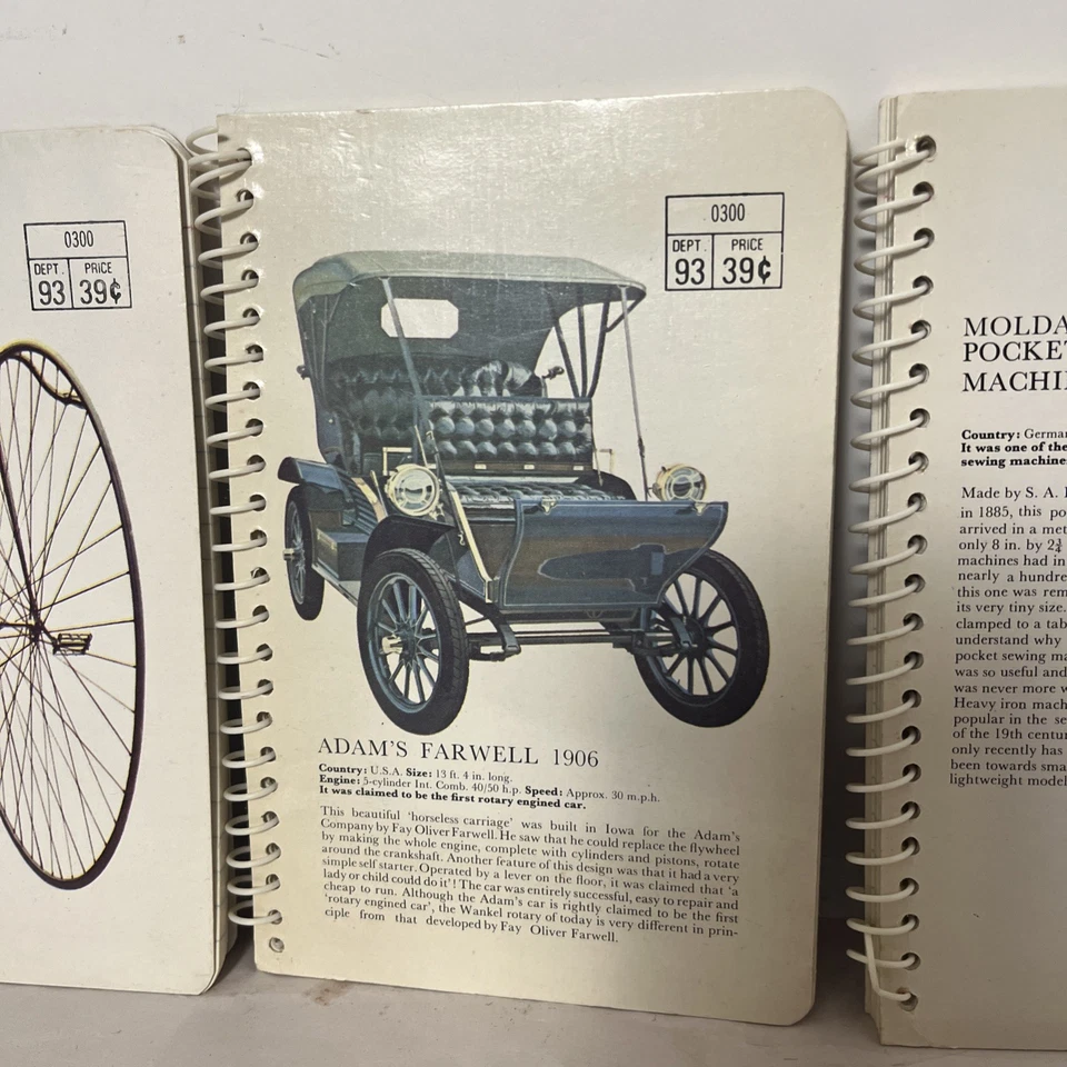 Vintage Note Books 70’s / 80’s Era. Educational Inventions Themed 6”x4” 5 Total - Image 3 of 4