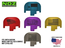 for Smith & Wesson M&P, M2.0 Full & Compact Slide Cover Plate Aluminum U.S. Flag