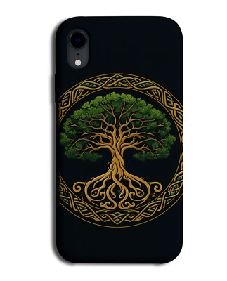 Tree of Life Emblem Handyhülle Abdeckung Bäume Logo Design friedlicher Stil grün DB96