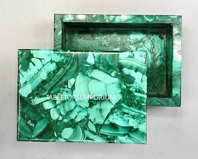 Malachitdose mit Deckel, dekorative Malachitdose, Stein Andenken Gelegenheitsbox