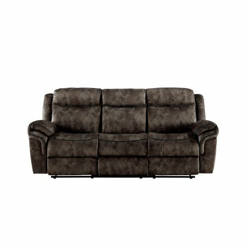 Zubaida 2-Tone Chocolate Velvet Sofa (Glider & Motion)