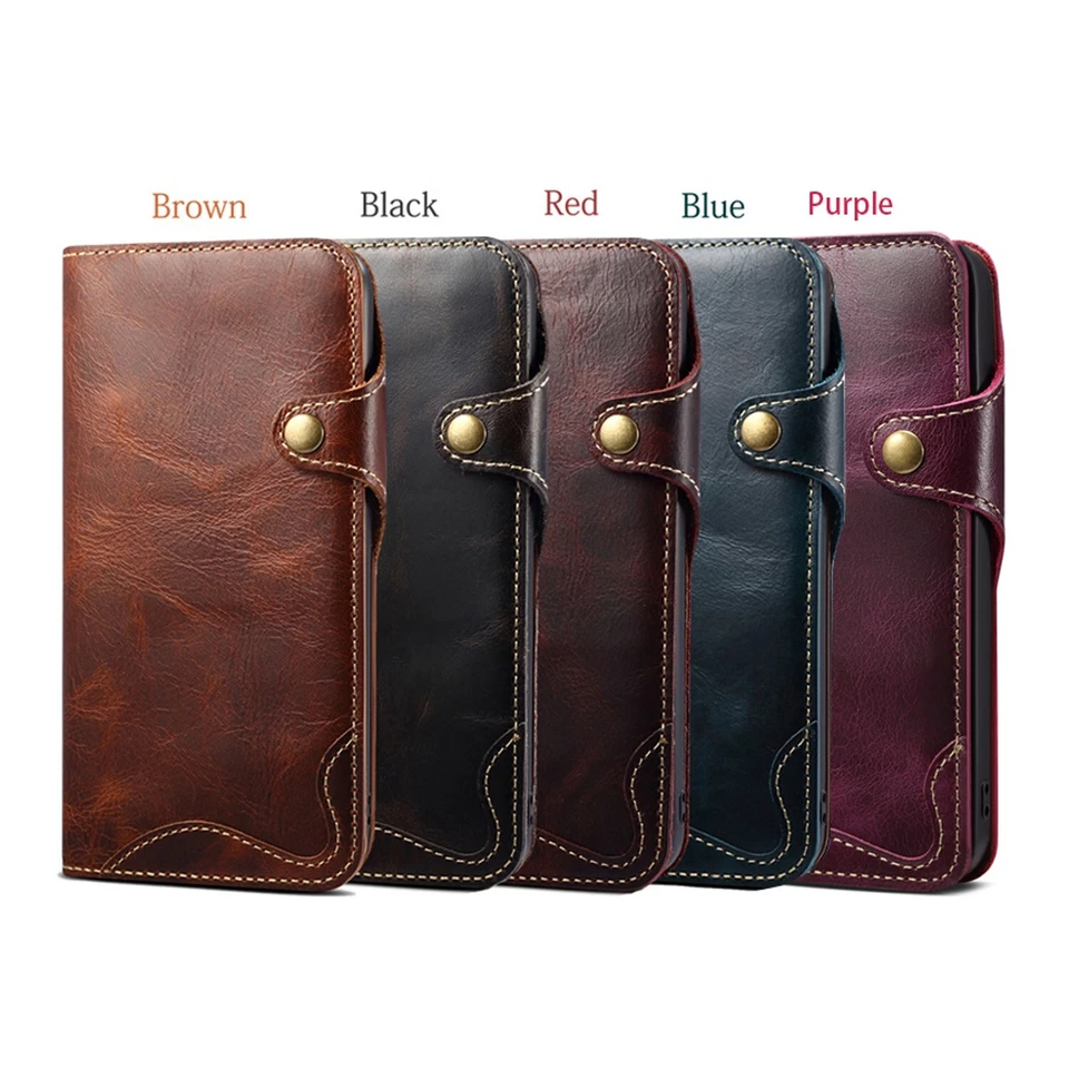 100% Genuine Leather Crocodile Cover  for iPhone 12 13 14 15 16 Wallet Flip Case - Image 3 of 4