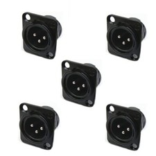 Xlr Male Jack 3 Pin Panel Mount Jacks  Xlrm Socket Audio Speaker Microphone Conn