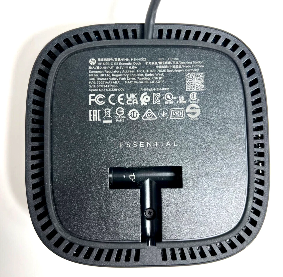 HP USB-C G5 Dock With Charger Universal Docking Station w/ 120W AC Adapter !!!!! - Image 4 of 4