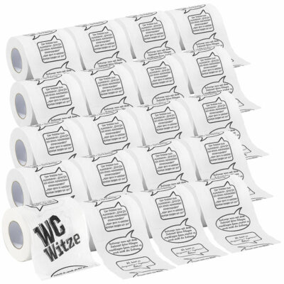 infactory WC Papiere: 20er-Set Toilettenpapiere ''Witze'', 2-lagig