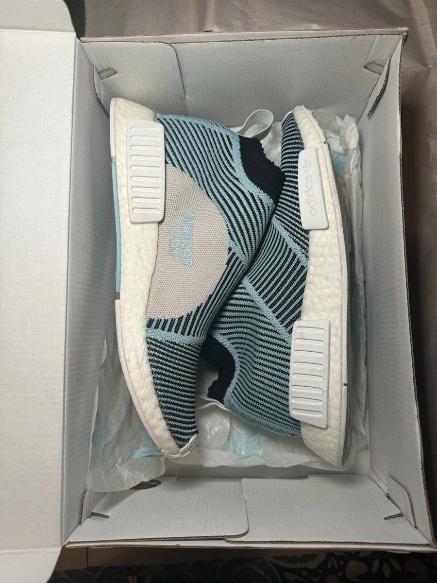 Men\'s Adidas NMD _CS1 Parley Blue/White Primeknit Slip On Sneakers Sz 10 EUC! adidas Parley x NMD_CS1 Primeknit Blue Spirit for Sale  main image 4