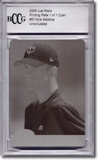 2005 Kyle Waldrop Rookie Printing Press Plate RC BGS 1/1