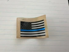 Riddell Speed Flex Football Helmet Chrome Blue Line USA Flag Decal Sticker