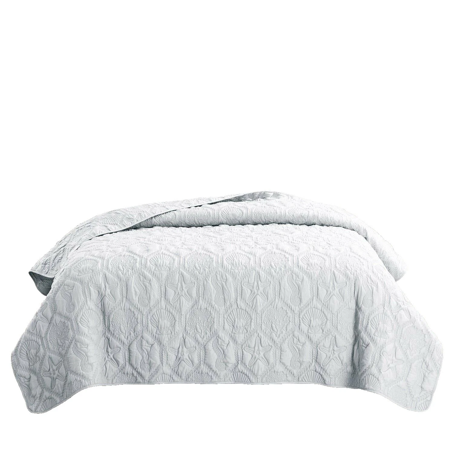 Лоскутные одеяла, покрывала и покрывала из полиэстера белый морской цвет