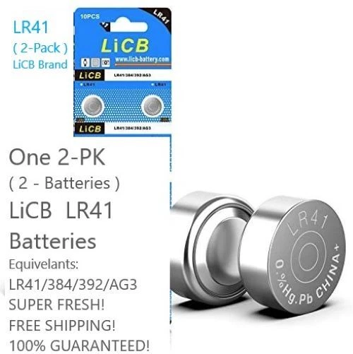LR41 LiCB Button Cell Battery 1.5V (LR41/AG3/392384/192) 2PK Free