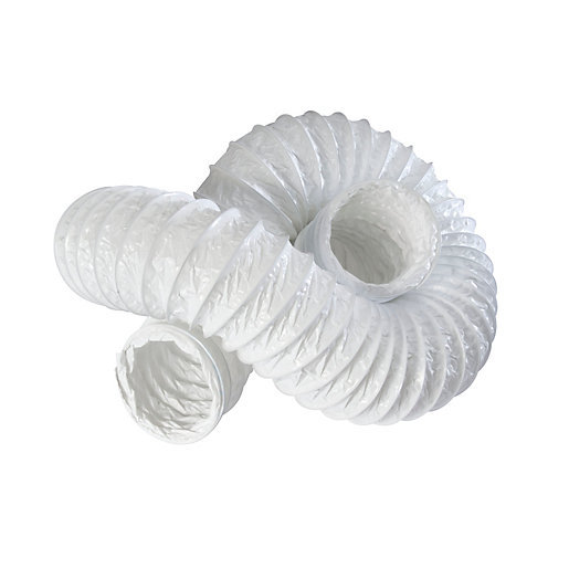 White Flexible Fan Ducting 6m Long Extractor Hose Tube 4" 100mm Diameter for sale online eBay