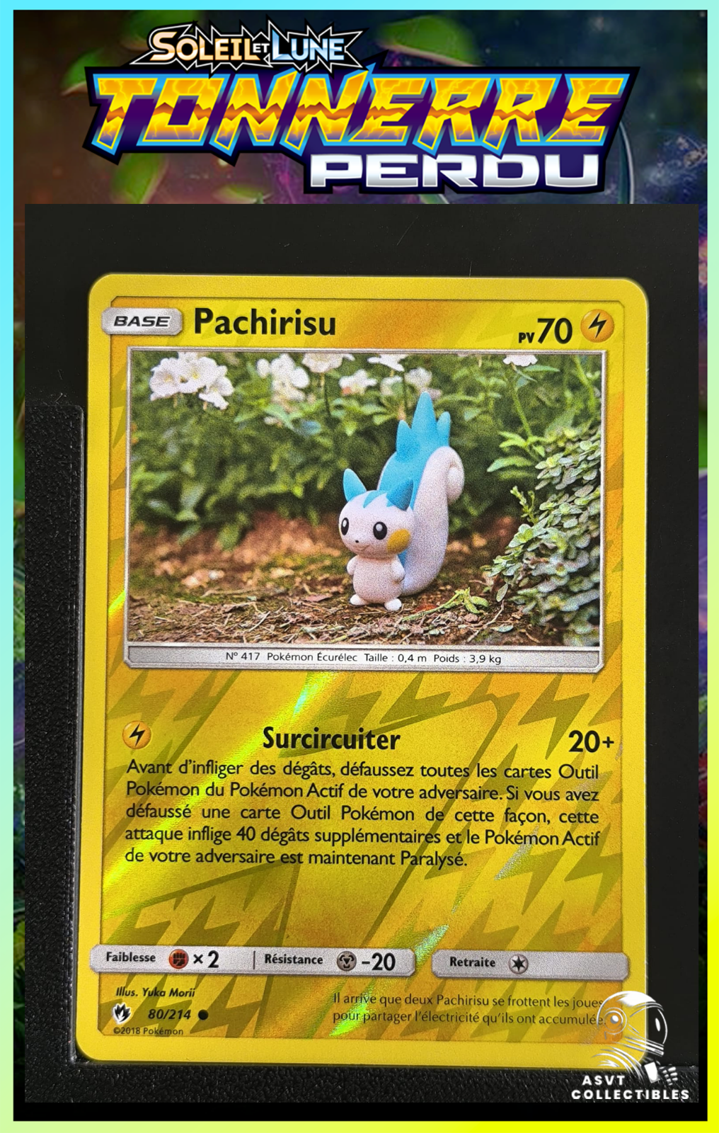 Carte Pokémon Pachirisu 80/214 Reverse SL8 Tonnerre Perdu FR | eBay