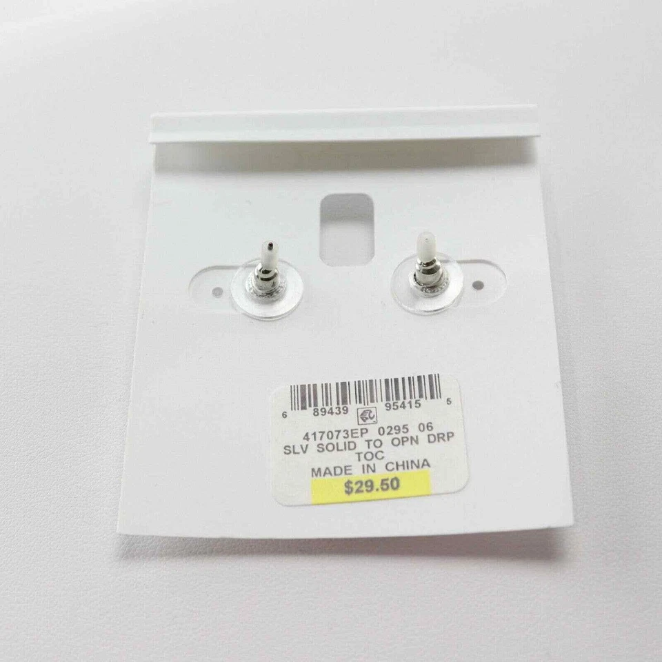 Brincos Charter Club novos com etiquetas tom prata 3/4" metal martelado gota - Imagem 3 de 3