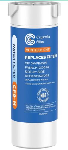 3PK Sealed Crystala CF9 Premium Refrigerator Water Filter For GE XWF French Door