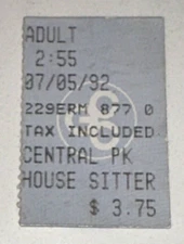House Sitter Movie Ticket Stub Steve Martin Goldie Hawn Theater 7/5/1992