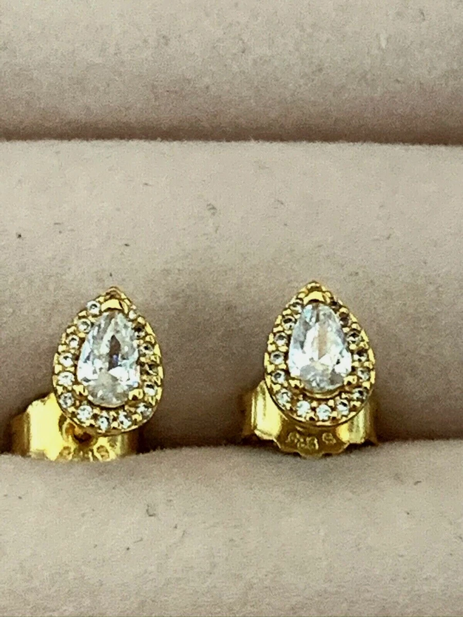 Pandora Shine Sparkling Teardrop Halo Stud Earrings NWT