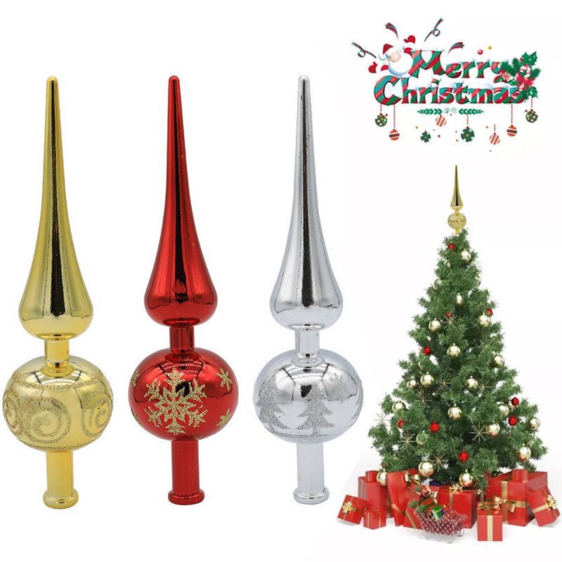 Christmas Tree Toppers Christmas Tree Finial Stand Plating Glass Tree