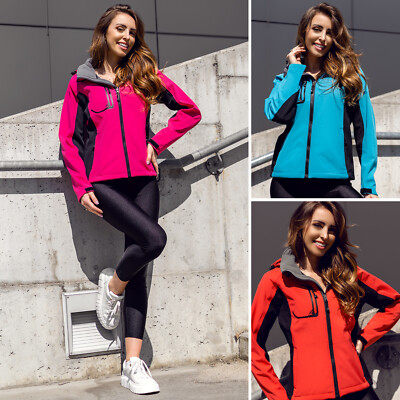 Softshelljacke Windjacke Übergangsjacke Sport Soft Shell Motiv Damen BOLF Kapuze