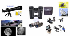 HD LUNAR STAR TELESCOPE 75X-150X 57" TRIPOD  DAY NIGHT BINOCULARS  PHONE MOUNT
