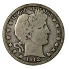 1912-P Very Good VG+ Liberty Barber Silver Half Dollar 50c Philadelphia