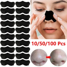 10/100pcs Remover Nose Blackhead Mask Sticker Cleansing Peel Off Acne Pore Strip