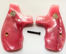 Smith & Wesson S&W J Frame Grips Boot Style Pink with S&W Medallions