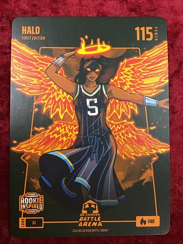 BO JACKSON BATTLE ARENA ~ FIRE #61 HALO (ANGEL REESE) ROOKIE INSPIRED