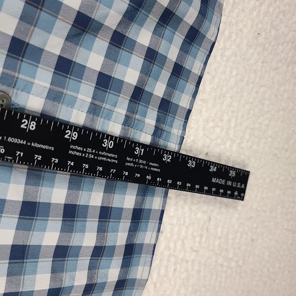 REI Co Op Shirt Mens XL Blue Teal Sahara Tech Outdoor Vented Hiking Button Up - Image 4 of 4