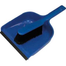 Image of 1 x Plastic Dustpan and Brush Set Red/Blue/Green/Yellow