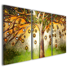 Quadri astratti moderni Brillaint albero stilizzato etnico arredamento moderno