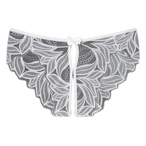 Women Sexy See-through Mesh Thong Open Crotch Briefs Lingerie Solid Low Waist UK - Picture 10 of 27