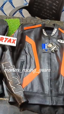 Motorcycle Motorbike Racing Leather Armor Jacket inspired by KTM