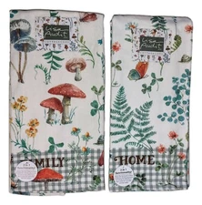 Set of 2 CottageCore FAMILY & HOME Terry Kitchen Towels by Kay Dee Designs