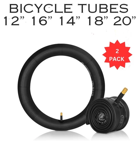 2 PACK of 12'' /14''/ 16"/ 18" /20" Inner Bicycle Tube Bike Rubber Tire Kids BMX