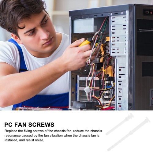 20 Pcs Stoßdichtungsfeindliche Nägel Befestigungsschrauben Für Computerlüfter - Photo 11/12