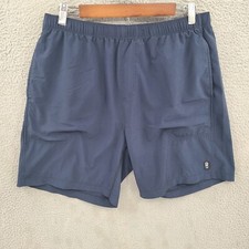 Rhone Shorts Mens Large Blue Essentials Training Shorts Unlined Elastic Waist