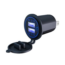 Car Phone Cigarette Lighter Socket 2 Usb Quickly Charger Power Outlet Plug 4.2a
